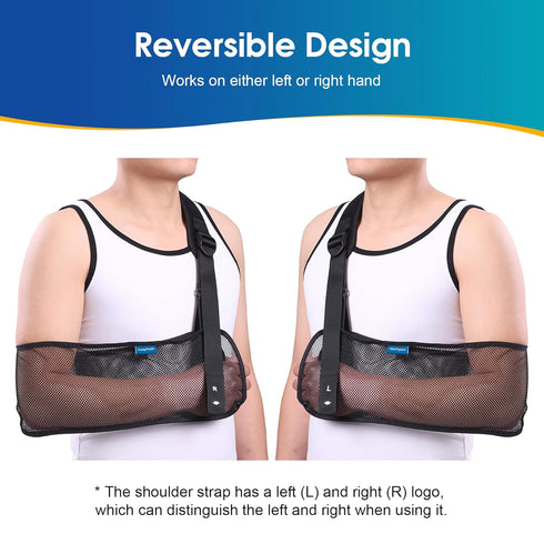 Immobilizer Elbow Mesh Arm Shoulder Sling Medical Shoulder for Shoulder Injury Torn Rotator Cuff, Breathable Arm Brace