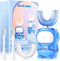 RexCodar Ultrasonic Kid's U-Shaped Electric Toothbrush, IPX7 Waterproof, Five Cleaning Modes, Smart Reminder (Blue)