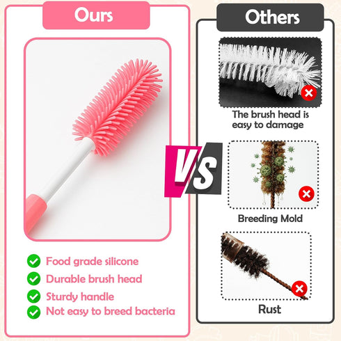 Set Mity rain Silicone Straw Cleaner Brush Includes Straw Cleaner for Stanley Cups, Long Brush and Cup Lid Wash, All