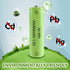 JINTION Solar Rechargeable Ni-MH AA Batteries, 8 Pack 400mAh