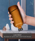 LiBa Amber Glass Spray Bottles, 2 Pack, 16 oz Refillable Empty Spray Bottle for Cleaning, Adjustable Nozzle