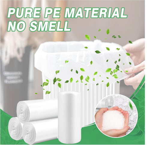 Small Trash Bags, 3 Gallon, 108 Count Garbage Bags, Bathroom Mini Trash Can Liners, Clear