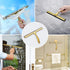 HIWARE All-Purpose Shower Squeegee, 12 Inches for Shower Doors, Bathroom, Window, and Car Glass - Brass, Stainless Steel