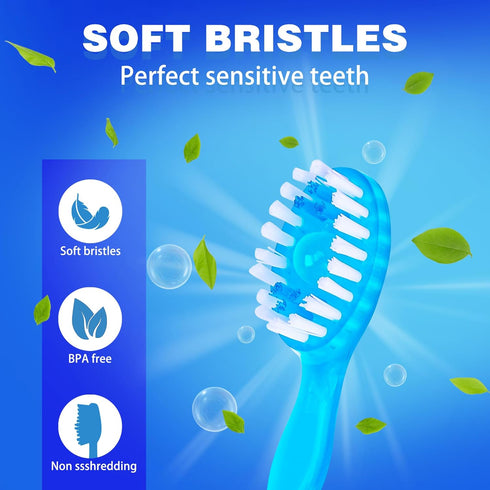 Malisseladi 5 1 Set 26 in Mini Brushes-Disposable Toothbrushes with Toothpaste + Floss + Pick + Tongue Scraper | Travel