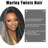 Marley Hair Twist Braiding Hair - 18 Inch 1 Pack Long Afro Kinky Twist Crochet Hair for Butterfly Locs Crochet Hair