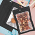 100 Pieces Resealable Mylar Bags with Clear Window, Smell Proof Foil Pouch Zip Bags for Food Storage