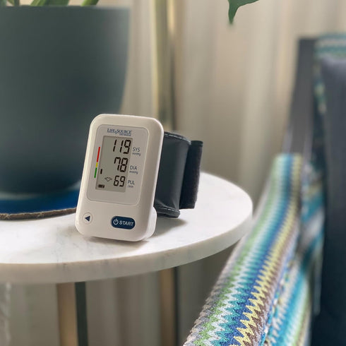 A&D Medical One Button Wrist Blood Pressure Monitor (5.3-8.5"/13.5-21.5 cm Cuff), Easy to Read Digital LCD Screen,