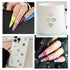 WOKOTO 100pcs Colorful 3D Resin Heart and Stars Nail Charms, Nail Jewels, Rhinestones, and Charms for Nail Art