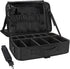 MONSTINA 3 Layers Large Capacity Makeup Case, 16.5'' Cosmetic Organizer Brush Bag for Makeup Artists