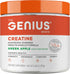 Genius Micronized Creatine Monohydrate Powder, Post Workout Supplement, Green Apple Flavor - 195g for Muscle Building