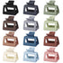 Sisiaipu 2 Inch Medium Hair Claw Clips 12 Pcs Square Hair Clips for Thin Hair Matte Nonslip Acrylic Banana Jaw Clips Bulk Hair Accessories for women and Girls - Multicolor