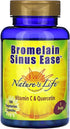 Nature's Life Bromelain Sinus Ease 1200mg with Vitamin C, 100 Vegetarian Capsules