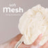 MainBasics Seaweed Infused Bath Shower Loofah Sponge Pouf, Body Wash Scrubber Set of 3