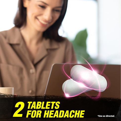 Extra Strength Pain & Headache Reliever Tablets with Aspirin & Caffeine, 24 Count