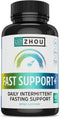 Zhou Fast Support+ Intermittent Fasting Support Supplement, Vitamin B12 for Energy, 60 Veg Caps