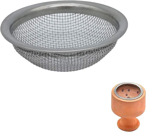 Stainless Steel Hookah Bowl Screen, Metal Heat Management System, 2pcs Silver Screen (No Bowls Included)