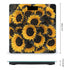RLDOBOFE 400 Lbs A Bouquet of Black Sunflowers Weight Scale,Clear LED Display Bathroom Digital Weighing Scale,Tempered