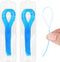 100 PCS Floss Threaders, Deep Clean Dental Floss Threader for Braces, Bridges, and Implants, Pack of 2 (Blue)