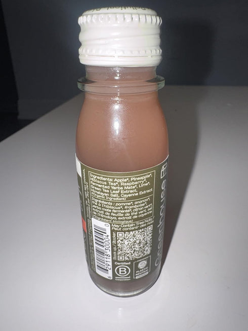 Immunity (2 Oz, Pack 12) Greenhouse Juice Organic Energy Shot Pick-Me-Up Wellness Shot with Yerba Mate + Green Tea