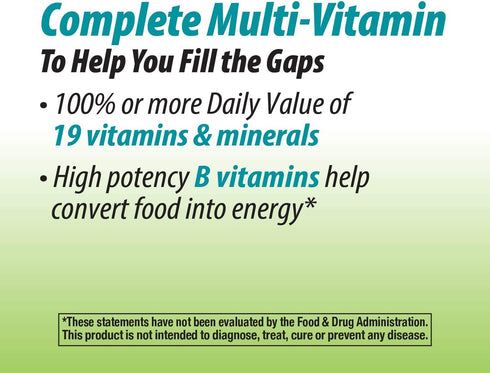 Nature's Way Alive! Garden Goodness Men's Multivitamin - 60 Tablets with High Potency B-Vitamins
