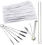 Pipe Cleaners Tool Set, 100 Hard Bristle Pipe Cleaners, 3-in-1 Tamper Reamer, Mini Nylon Brush Set, 2 Straw Cleaning