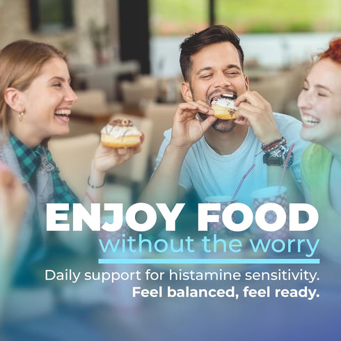 NATURALABS 60 1 DAO Supplements Histamine Blocker DAO Enzyme + Diamine Oxidase & Vitamin C for Gut Health & Food