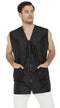 PERFEHAIR Barber Stylist Vest for Men, Black Salon Hairdresser Jacket Smock Clothing