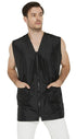 PERFEHAIR Barber Stylist Vest for Men, Black Salon Hairdresser Jacket Smock Clothing