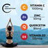 8 in 1 Immune Support Booster Supplement with Astragalus Root, Vitamin C and Zinc 50mg, Vitamin D 5000 IU, Turmeric