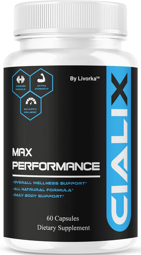 LIVORKA Cialix Pills for Men, Official Cialix Premium Advanced Formula Supplement Capsules -