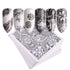 Valuu Black Lace Flower Nail Art Stickers, 40 Sheets Water Transfer Decals for DIY Manicure Tips