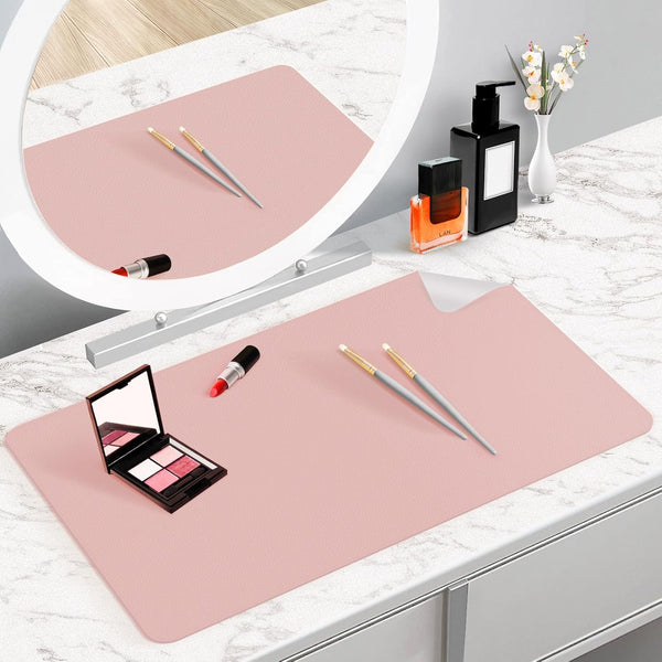 Makeup Mat for Vanity, Dual-Sided Waterproof and Oilproof Desk Mat, Easy to Clean Vanity Makeup Pads