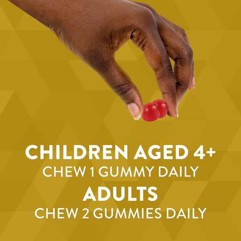 Nature's Way Vitamin D3 Gummies, 120 Gummies, Mixed Fruit Flavored, 2000 IU (50 mcg) per 2-gummy Serving, Supports