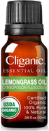 Cliganic USDA Organic Lemongrass Essential Oil - 100% Pure Natural Undiluted for Aromatherapy Diffuser