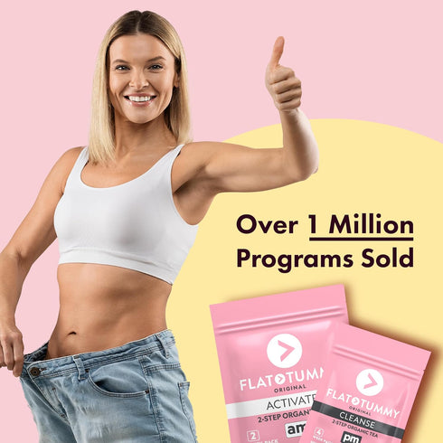 Tummy (2 2-Step Flat Detox Tea Week Program) Detox Tea to Boost Energy & Reduce Bloating* - All Natural Detox Cleanse