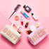Patelai 2 Pcs Preppy Makeup Bags, Chenille Letter Patch Bag Face Skin Hair Stuff Aesthetic Travel Organizer