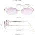 LifeArt Blue Light Blocking Glasses, Computer Reading Glasses, Anti Blue Rays, Stylish Rimless Frame Tinted Lens (+2.50