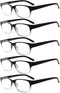 Eyekepper Classic Reading Glasses for Men, 5 Pack with Spring Hinges
