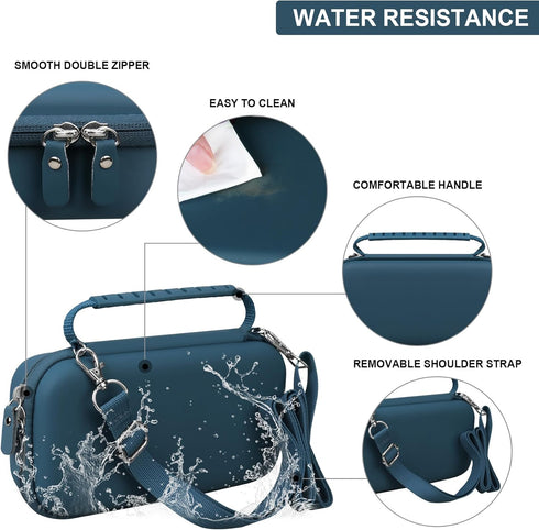Hard Travel Case for Water Flosser Teeth Picks, Portable Oral Irrigator Storage Holder with Zipper Mesh Bag for USB