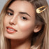 WILLBOND 30 Pieces Large Metal Snap Hair Clips - Nonslip Barrettes for Women in Gold, Silver, Black