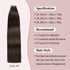 Sunya Tape in Hair Extensions, 14 inches Silky Straight Remy Human Hair Seamless Skin Weft, #2 Dark Brown, 40 Gram,