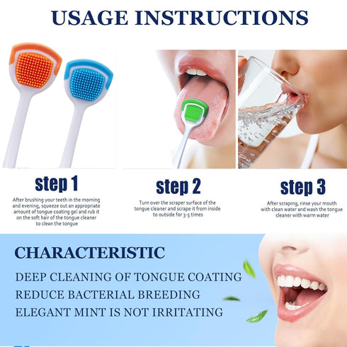 Tongue Scraper for Adults, 5PCS with Case, Helps Fight Bad Breath