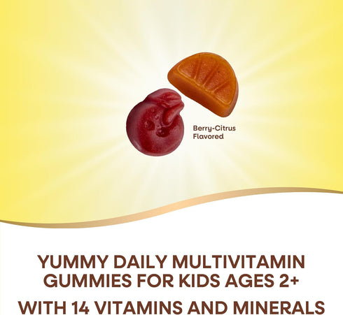 Gummy 2+, Immune 60 Gummies Natures Way Alive! Kids Zero Sugar Multivitamins, for Kids Ages Supports Bone, Eye