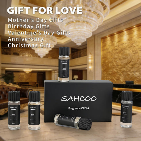 Sahcoo Set 5-Star 120ml, (5 Set) Hotel Diffuser Oil Inspired by Hotel Scent, Most Popular Fragrance Oil Natural
