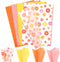 100 Sheets 20 * 14 Inches Boho Tissue Paper, Retro Orange Yellow Pink Color for Gift Wrapping and Crafts