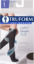 Truform Women's Compression Stockings, 20-30 mmHg, Knee High Length, Open Toe, Black, Medium