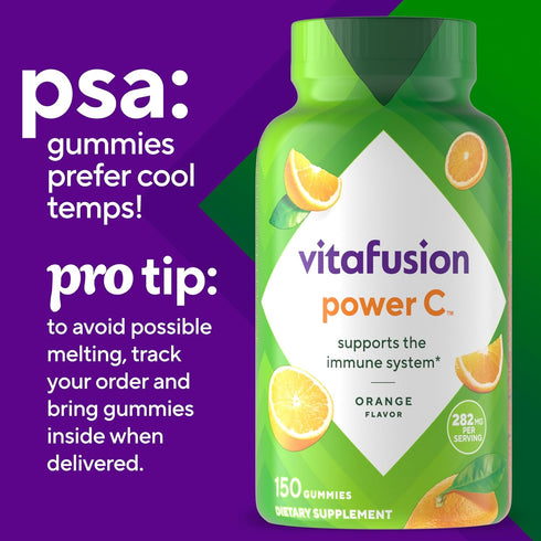 Gummies Immune 282 1 Gummy 50 150 Count Vitafusion Power C Vitamin C for Support, Orange Flavored, mg Vitamin C