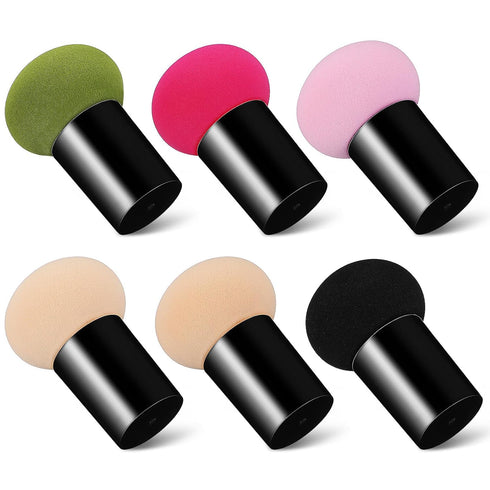Ipetboom Mushroom Makeup Sponge with Handle, Powder Puff Blender for Makeup Foundation Applicator