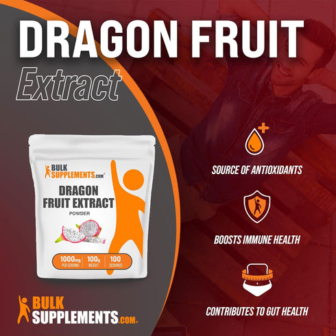 BulkSupplements.com Dragon Fruit Extract, Antioxidants Supplement, 100 Grams - 3.5 oz