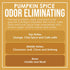 Pumpkin Spice Odor Eliminating Candle - Highly Fragranced, Eliminates 95% of Smells, Up to 80 Hour Burn Time